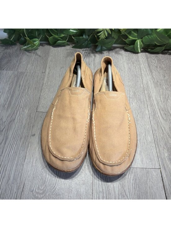 Olukai Puhalu Canvas Beige Slip On Boat Shoes Fishing Mens 13 Loafer Rare Khaki main image 11